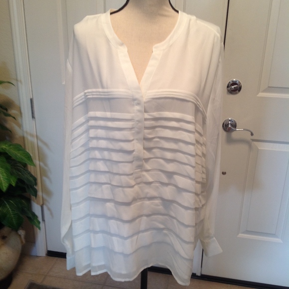 COPY - Calvin Klein Pleated shirt NWOT - Picture 1 of 4
